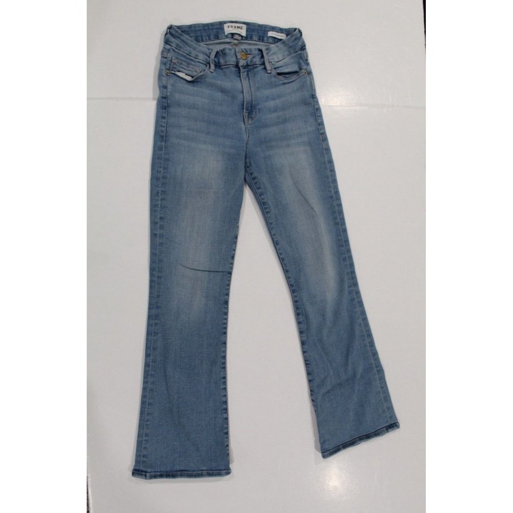 FRAME DENIM Le Crop Mini Boot  Mid Rise Jeans LCMB230 Siena Made in USA Sz 26